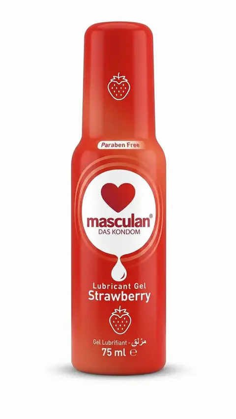masculan Lubricant Gel, Lubricant gel, strawberry, 75 ml, paraben free