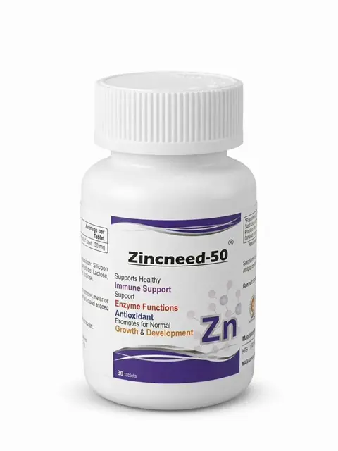 Zincneed-50, Zinc supplement, 30 tablets